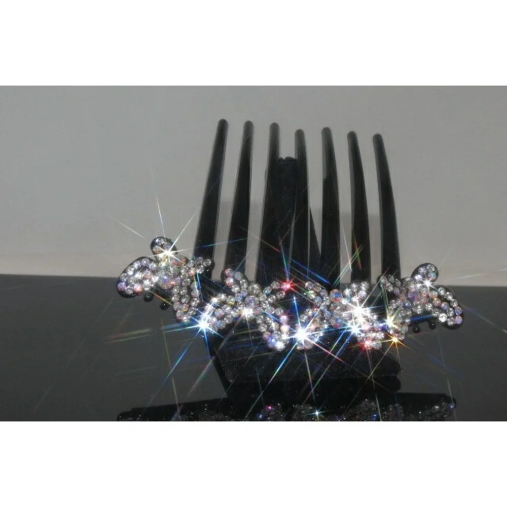 1 New Gorgeous Hair Comb with Shinny Crystals Hair Jewelry Accessories US Seller